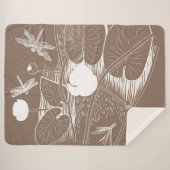 Waterlelengraving Sherpa Deken (Voorkant (horizontaal))