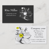 Waterlelengraving Visitekaartje (Voorkant / Achterkant)