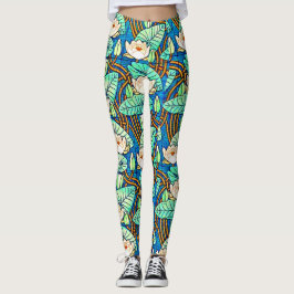 waterlelie afdrukken leggings