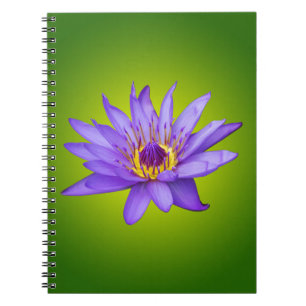 Waterlelie Bloem Vijver Aquatische Paarse Waterblo Notitieboek
