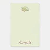 Waterlelie Gele Lotus Bloem Namaste Bord Groen Post-it® Notes (Voorkant)