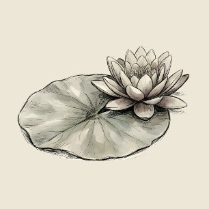 Waterlelie Kikker Serie Botanische Papier Onderzet Vierkante Kartonnen Onderzetter