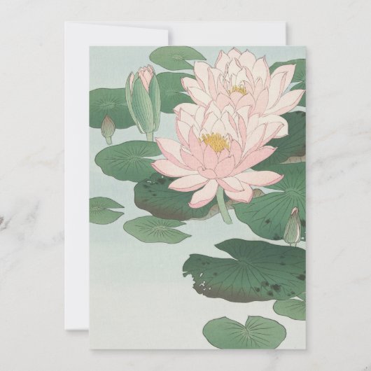 Waterlelie Trouwkaart Kaart (Achterkant)