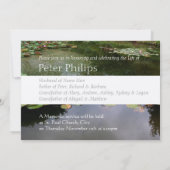 Waterlelie Vreedzame Tuin Viering van het Leven In Kaart (Achterkant)