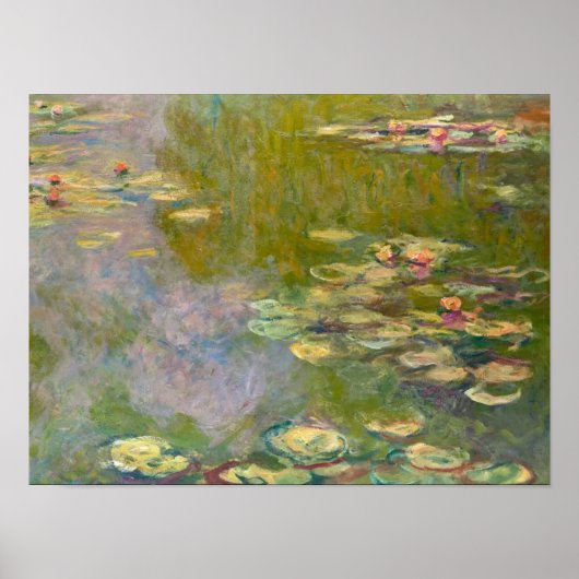 Waterlelies (1919) Claude Monet landschapskunst Poster (Voorkant)