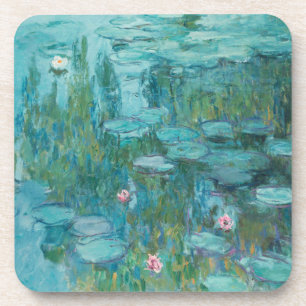Waterlelies, beeldende kunst olieverfschilderij, C Bier Onderzetter