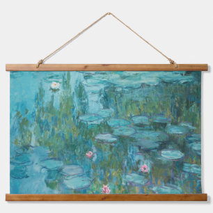 Waterlelies, beeldende kunst olieverfschilderij, C Hangend Wandkleed