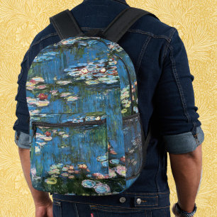 Waterlelies door Claude Monet, Vintage Impressioni Bedrukte Rugzak
