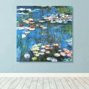 Waterlelies door Claude Monet, Vintage Impressioni Canvas Afdruk