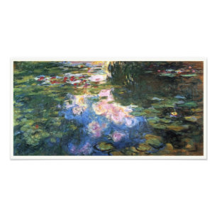 Waterlelies door Claude Monet, Vintage Tuinkunst Foto Afdruk