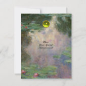 WATERLELIES /GEEL EDELSTEEN MONOGRAM KAART (Achterkant)