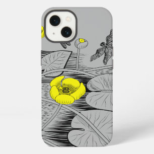 Waterlelies graveerwerk iPhone 13 hoesje
