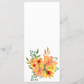 Waterlelies in a elegante bloem minimalist menu (Achterkant)