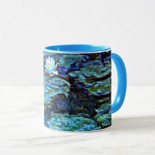 Waterlelies in blauw van Monet Mok