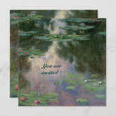 WATERLELIES IN ROZE GROEN BLAUW REFLECTIES KAART (Voorkant / Achterkant)