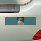 WATERLELIES IN ROZE GROENE VIJVER door Claude Mone Bumpersticker (Op auto)