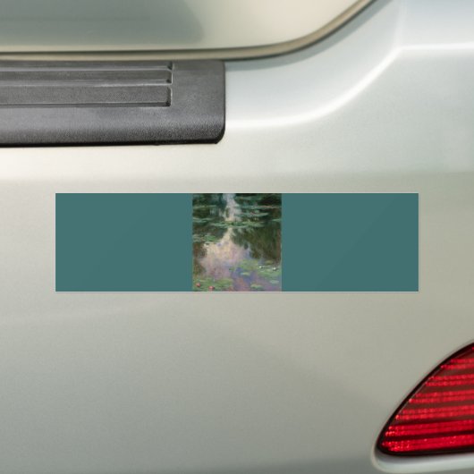 WATERLELIES IN ROZE GROENE VIJVER door Claude Mone Bumpersticker (Op auto)