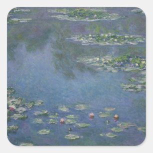 Waterlelies Monet 1906 Vierkante Sticker