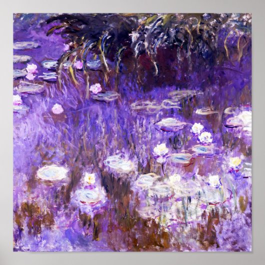 Waterlelies schilderij van Claude Monet Poster (Voorkant)