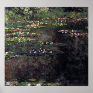 Waterlelies van Claude Monet, Vintage Fine Art Poster
