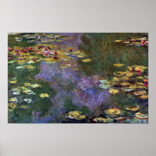 Waterlelies van Claude Monet, Vintage Natuur Kunst Poster