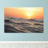 Waterlichaam tijdens het gouden uur canvas afdruk (Insitu (Houten vloer))