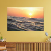Waterlichaam tijdens het gouden uur canvas afdruk (Insitu (Woonkamer))