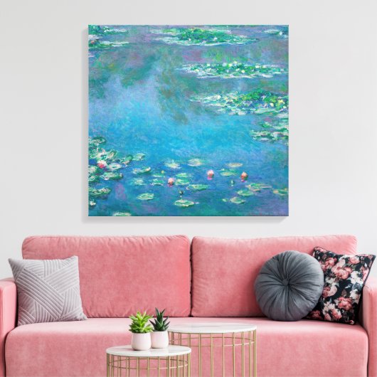 Waterliezen door Claude Monet Fine Art Painting Canvas Afdruk (Insitu (Woonkamer))