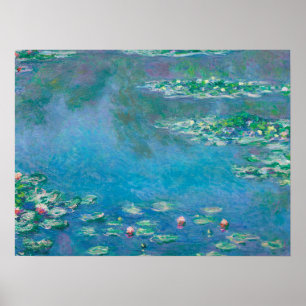 Waterliezen door Claude Monet Fine Art Painting Poster