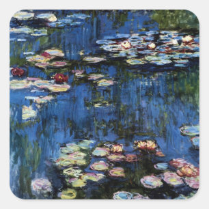Waterlilies; 1914 vierkante sticker