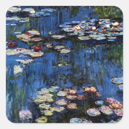 Waterlilies; 1914 vierkante sticker (Voorkant)