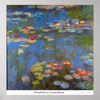 Waterlillies van Claude Monet Poster