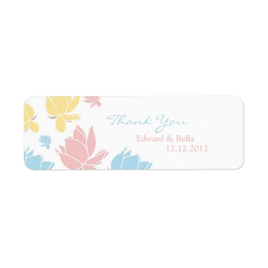 Waterlilly Weddenschap Dank je cadeaulabel Label (Voorkant)