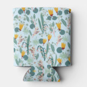 Waterlily Blooms Garden Pattern BLue Blikjeskoeler (Achterkant)