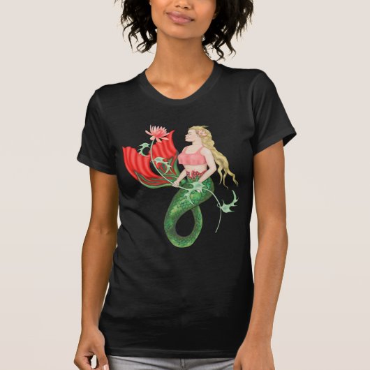 Waterlily Mermaid Fantasy T-shirt (Voorkant)