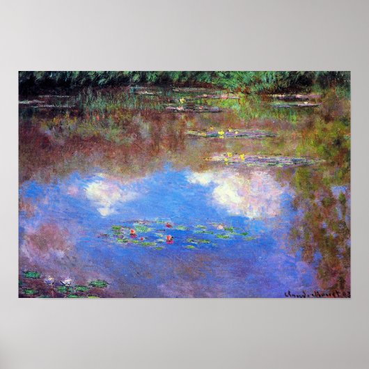 Waterlily Pond van Claude Monet,  Kunst Poster (Voorkant)