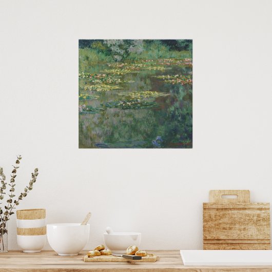 Waterlily Pond van Claude Monet, Kunst Poster (Keuken)