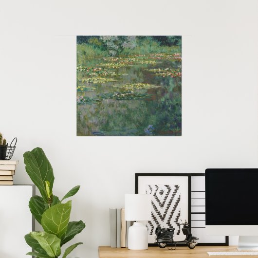 Waterlily Pond van Claude Monet, Kunst Poster (Thuiskantoor)