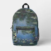 Waterlioenen van Claude Monet,  bloemen Bedrukte Rugzak (Voorkant)