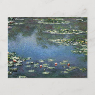 Waterlioenen van Claude Monet, bloemen Briefkaart