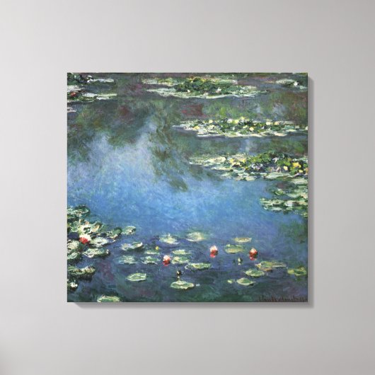 Waterlioenen van Claude Monet,  bloemen Canvas Afdruk (Voorkant)