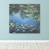 Waterlioenen van Claude Monet,  bloemen Canvas Afdruk (Insitu (Houten vloer))