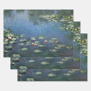 Waterlioenen van Claude Monet,  bloemen Inpakpapier Vel