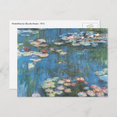 Waterlioenen van Claude Monet, impressionisme Briefkaart (Voorkant / Achterkant)