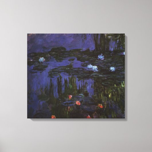 Waterlioenen van Claude Monet,  impressionisme Canvas Afdruk (Voorkant)