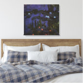Waterlioenen van Claude Monet,  impressionisme Canvas Afdruk (Insitu (Slaapkamer))