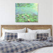 Waterlioenen van Claude Monet, impressionisme Canvas Afdruk (Insitu (Slaapkamer))