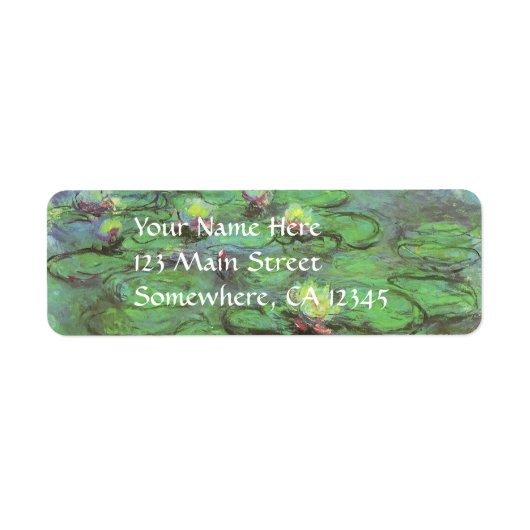 Waterlioenen van Claude Monet,  impressionisme Etiket (Voorkant)