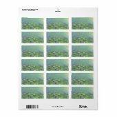 Waterlioenen van Claude Monet,  impressionisme Etiket (Full Sheet)