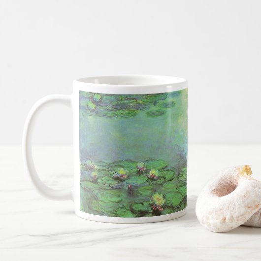 Waterlioenen van Claude Monet, impressionisme Koffiemok (Met donut)